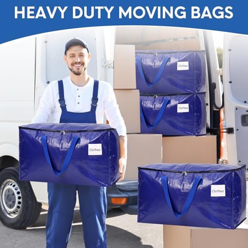 6-Pack Extra-Large Heavy-Duty Moving Bags – Waterproof & Reinforced - Image 5