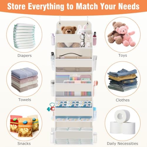 Over The Door Organizer Storage Large Capacity Hanging Bedroom Storage - Image 6