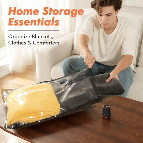 GONGSHI Vacuum Seal Bags for Clothing Travel & Home Storage, Travel Vacuum Bags with Pump,Space Saver for Blankets, Comforters, Pillows, Clothes,30 Combo - Image 6