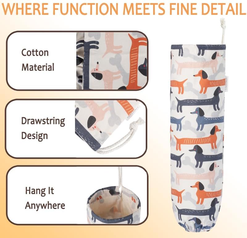 TOGETURE Plastic Bag Holder, Cute Grocery Bag Holder for Plastic Bags - Image 3