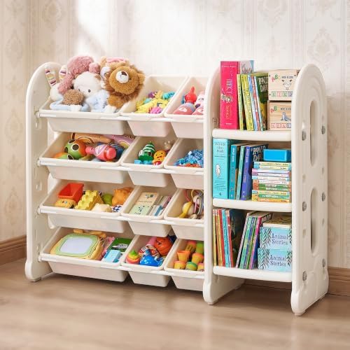 Vtopmart Kids Toy Storage Organizer with Bookshelf for Playroom by Vtopmart