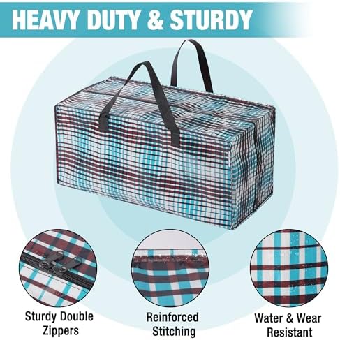 WORKPRO 6 Pack Extra Large Moving Bags with Backpack Straps & Handles - Image 2