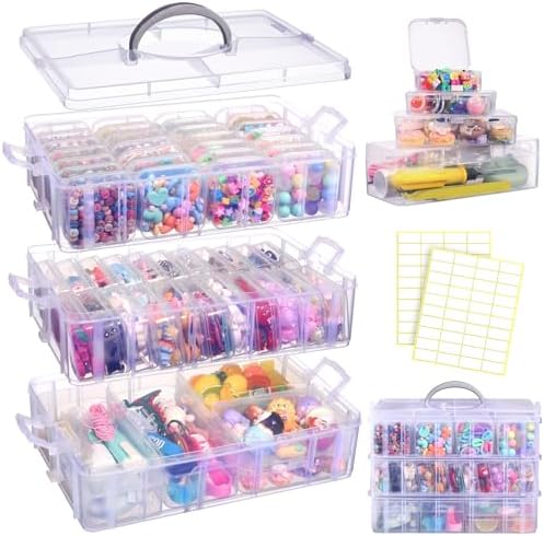 Bead Organizers and Storage, 56 Pcs Small Plastic Containers with Lids - Image 2