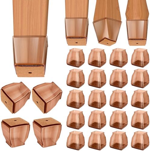 BALEINE 24PCS Silicone Chair Leg Floor Protectors for Hardwood Floors by BALEINE