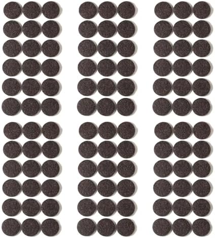 Furnigear Felt Furniture Pads for Hardwood Floors - Self Adhesive Chair Felt Pad, Floor Protector for Furniture Feet, Furniture Sliders Moving Furniture Smoothly, Anti Scratch 108 Pcs 1" Round Brown by Furnigear
