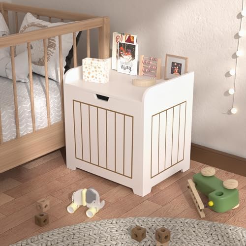 Aenuert Storage Chests, Small Cube Organizer Box,Wooden Entryway Storage (White, Without Handles) - Image 3