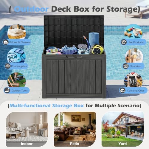 Outdoor Storage Box Waterproof, 55 Gallon Deck Box for Patio Storage - Image 3