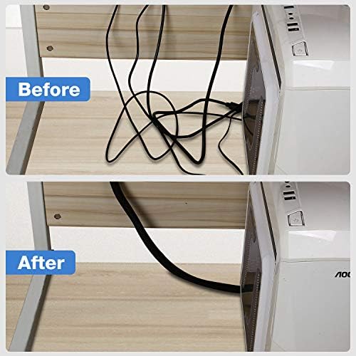 JOTO 26 Feet Cable Management Sleeve -Black - Image 5