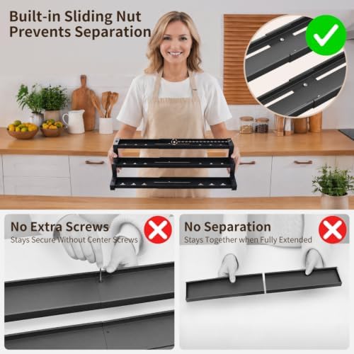 Expandable Spice Rack Organizer for Cabinet, Supports 17.6 lbs Per Tier - Image 2