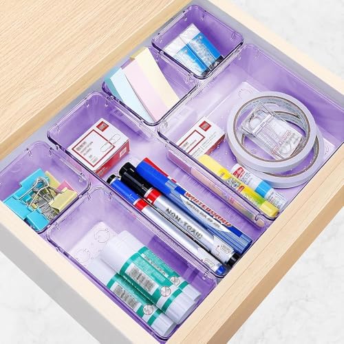 13 PCS Drawer Organizer Set, 5 Size Bathroom and kitchen organizer Trays - Image 5