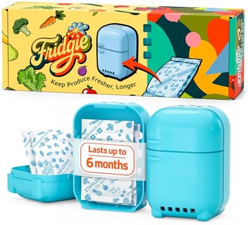 Fridgie Produce Saver, Ethylene Gas Absorber, Fridge Lettuce Keeper - Blue by MESS