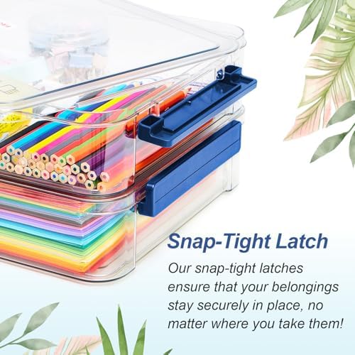 CATOOMUU 16-Pack 9x13 Shallow Flat Clear Plastic Storage Boxes - Image 5