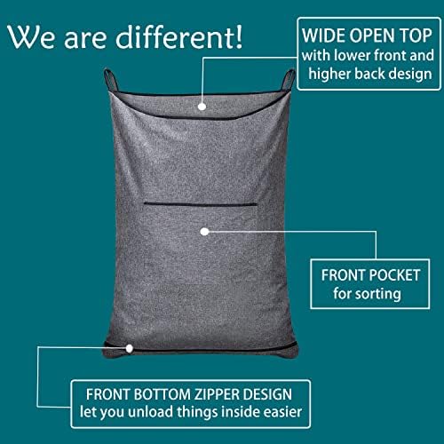 Hanging Laundry Hamper,Door Hanging Hamper with Width Opening for Bathroom,Dorm, Home. - Image 3
