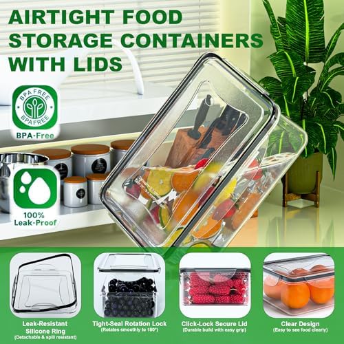 54 Pcs Food Storage Containers with Lids Airtight, (27 Containers &27 Lids) Reusable BPA-Free Plastic Food Containers for Kitchen Organization, Leak Proof Freezer/Microwave Safe Meal Prep Lunch Boxes - Image 3
