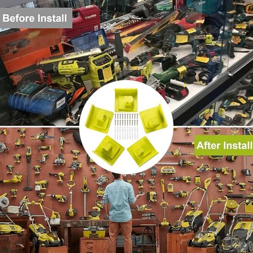 20 Pack Tool Holder Compatible with Ryobi 18V Wall Mount Plastic - Image 5