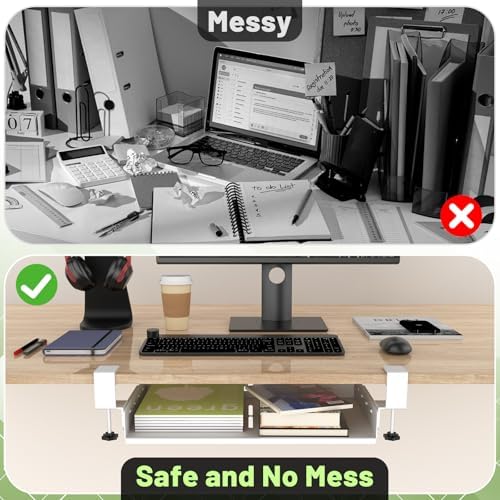 Under Desk Laptop Mount No Drill ,Compatible for MacBook,Mini (White) - Image 6