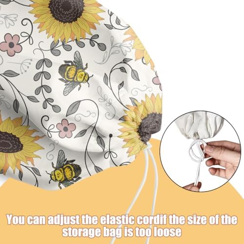 Sunflower Bee Plastic Bag Holder, Wall Mount Grocery Bag Holder - Image 4
