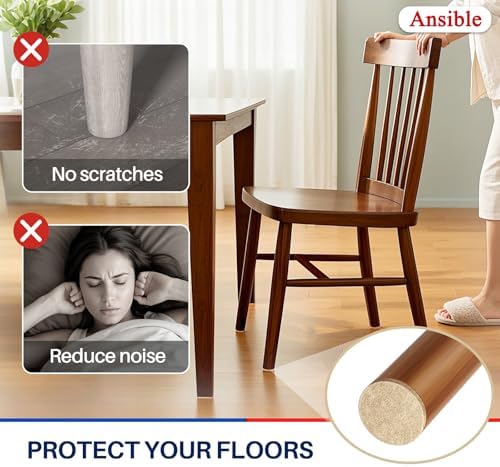 Ansible 299 PCS Felt Furniture Pads for Hardwood Floors - Image 4
