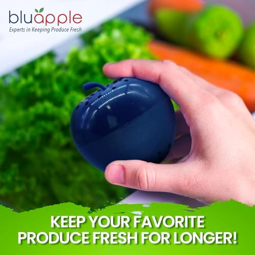Bluapple Produce Saver Ethylene Gas Absorber 1 Year Combo Pack with Activated Carbon - 2 Bluapples + 8 Packets (13 grams each) Vegetable & Fruit Freshness Extender, Produce Storage, BPA-Free, USA-Made - Image 6