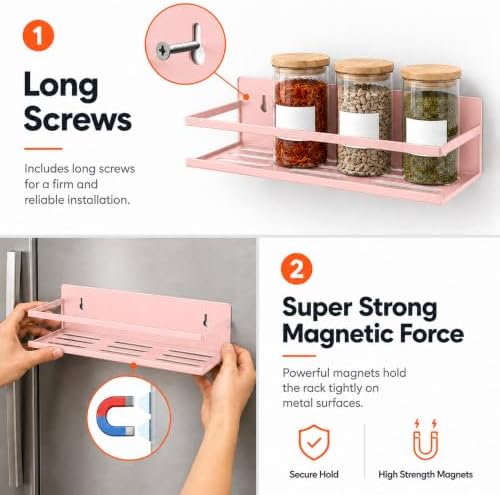 SMRCAD Magnetic Spice Rack 4-Pack – Heavy-Duty, Rust-Resistant - Image 3