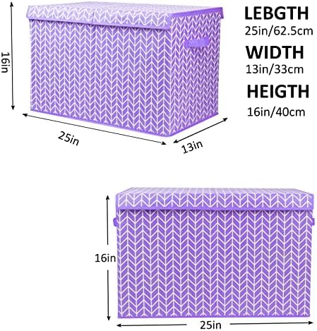 Large Toy Storage Box Chest for Kids, Sturdy Toy Box Bin Baskets with Lid - Image 4