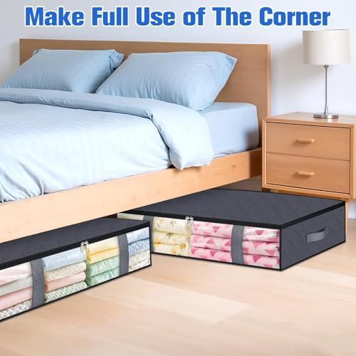 TasticTotes 4 Pack Under Bed Storage Containers, 75L Blanket Storage Bags - Image 7