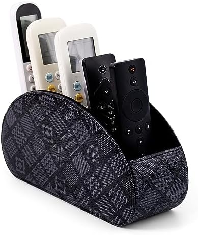 Remote Control Holders Organizer Box with 5 Compartment PU Leather Caddy by WelcometoBONNYDODO