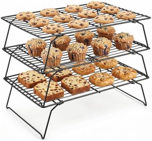 Cooling Rack for Baking, 3-Tier Stackable Wire Rack 10"x15.8" by SCDGRW