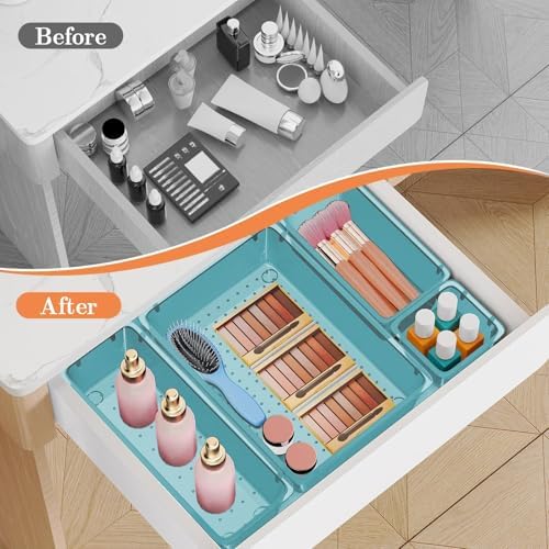 SpaceHacks 25 PCS Plastic Drawer Organizer, 4-Size Versatile Organizer Trays & storage Bins - Image 4
