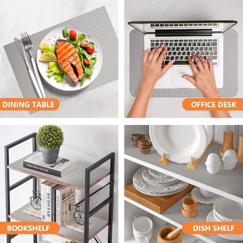 Shelf Liners for Kitchen Cabinets Non Adhensive,Gray 17.5"× 78.7" - Image 2