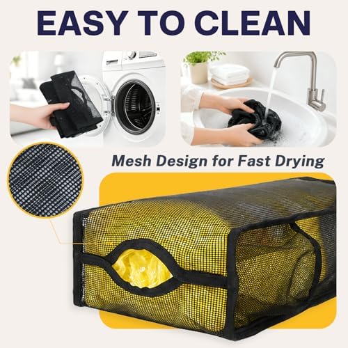Plastic Bag Holder, Large Mesh Grocery Bag Holder for Plastic Bags (Black) - Image 5