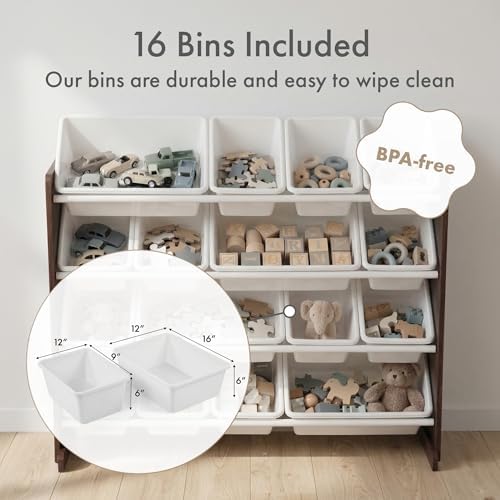 Humble Crew Kids Toy Organizer with 16 Bins, 4 Tier Storage for Playroom - Image 3
