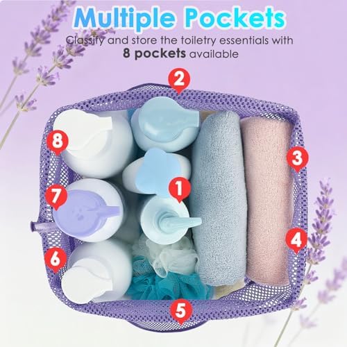 Fammart Mesh Shower Caddy Portable, Shower Bag College Dorm Room Essentials - Image 4