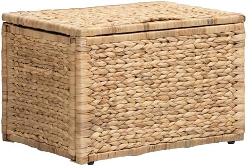 eHemco Storage Trunk with Metal Frame, Natural, 20.5 by 14.8 by 13.4 Inches - Image 3