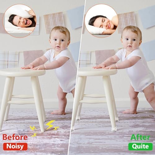 BAIPOK 36Pcs Round Silicone Chair Leg Floor Protectors with Felt Bottom - Image 5