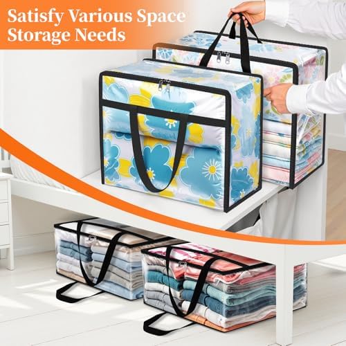 SpaceTrove Clear Storage Bags, 8-Pack Under Bed and Closet Organizers 60L - Image 4
