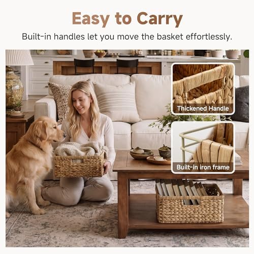 StorageWorks Large Wicker Baskets for Storage, Woven Basket for Gift, 1Pack - Image 4