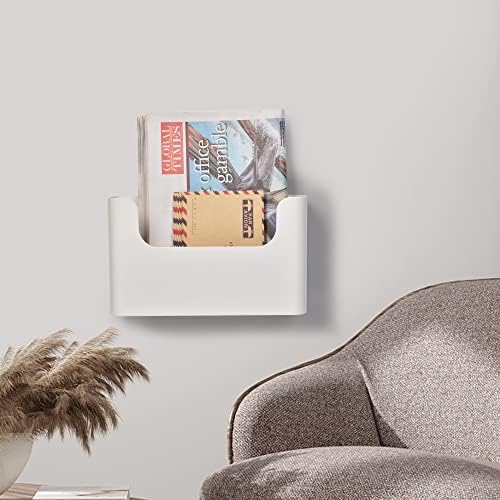 Jomola No Drilling Wall Mount File Holder - Mail Organizer with Adhesive Pad, Off-White (1 Count) - Image 7