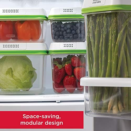 Rubbermaid 2114738 FreshWorks Saver, Medium Short Produce Storage Containers, 2-Pack, 4.6 Cup, Clear - Image 5