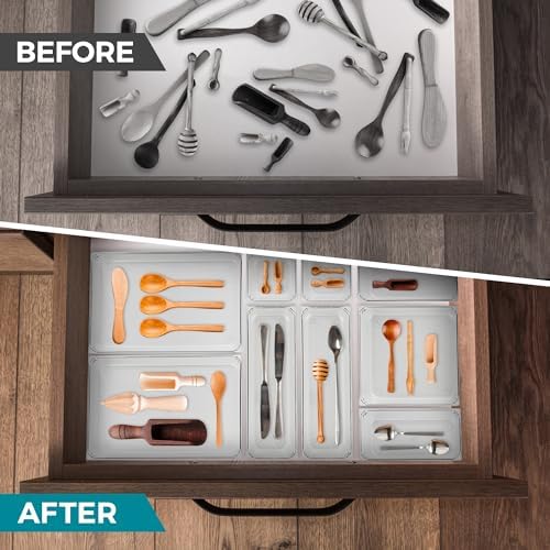 4 Pack Drawer Organizers, 3"X 3" Clear Acrylic Storage Bins - Image 6