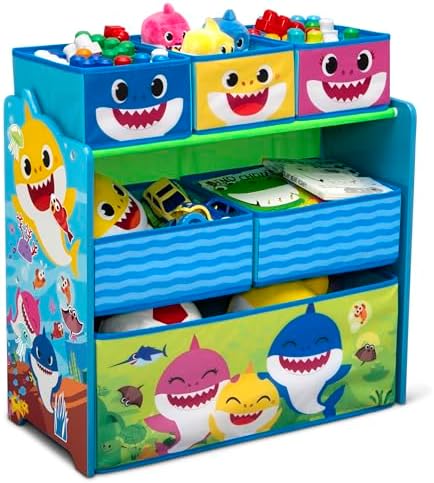 Baby Shark Design & Store 6 Bin Toy Storage Organizer by Delta Children by DeltaChildren