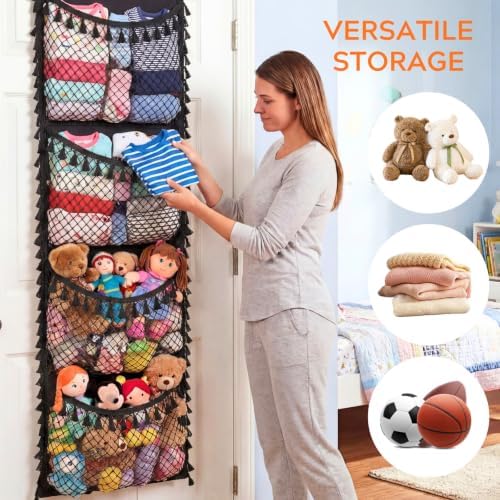 Ofiray-home Cotton Over The Door Stuffed Animal Storage - Image 6