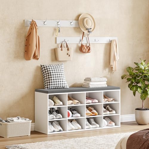 HOOBRO Shoe Storage Bench with Cushion, 39.4" L Entryway Bench - Image 4