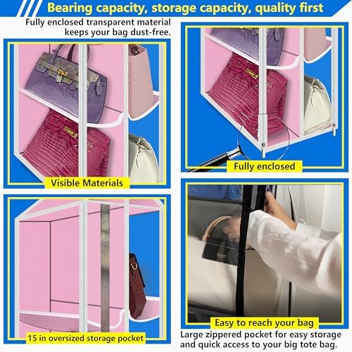 Purse Organizer for Closet, Heavy Duty Hanging Handbag Storage - Image 4