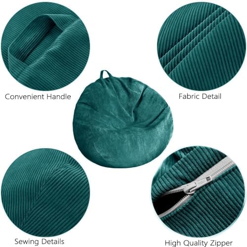 Stuffed Animal Storage Bean Bag Chair Cover (No Filler) Washable - Image 4