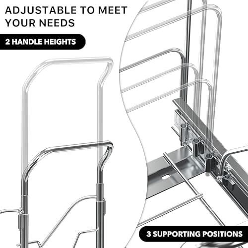 Simple Houseware Pull Out Trash Can Shelf (for 7~13 Gal, Can Not Included) - Image 4