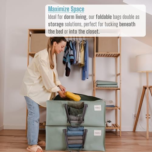 VENO Heavy Duty Moving Bags, Storage Bags, Clear Window, Light Green,8 Pack - Image 4