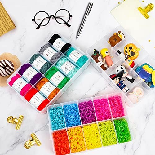 7 Layers Stackable Storage Container, 70 Adjustable Compartments (White) Perfect for Kids Toys, Art Crafts, Jewelry, Supplies, Mini Case & Letter Sticker Included - Image 2