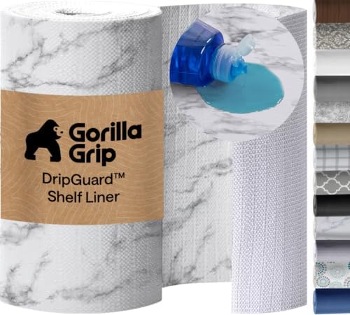 GORILLA GRIP Shelf Liner, Kitchen Drawer Protector, 12x240 Marble by GorillaGrip