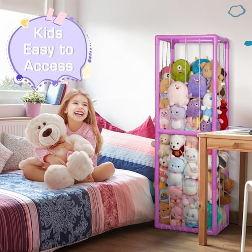 Stuffed Animal Storage Zoo Holder Space Save, PVC Stuffed Animal Organizer - Image 6